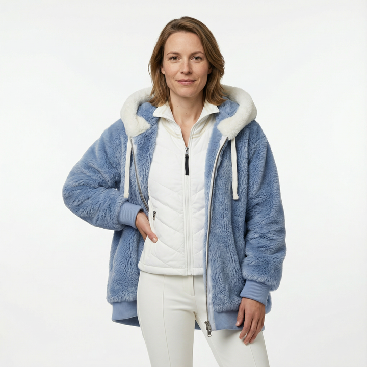 Damen Gefütterte Winterjacke Mit Kapuze