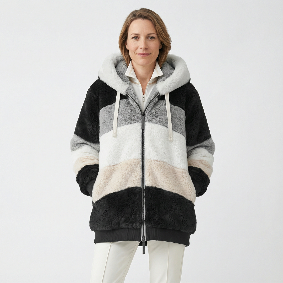 Damen Gefütterte Winterjacke Mit Kapuze