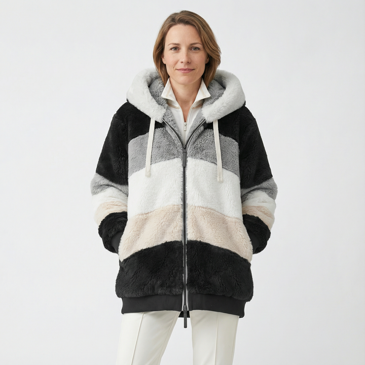 Damen Gefütterte Winterjacke Mit Kapuze