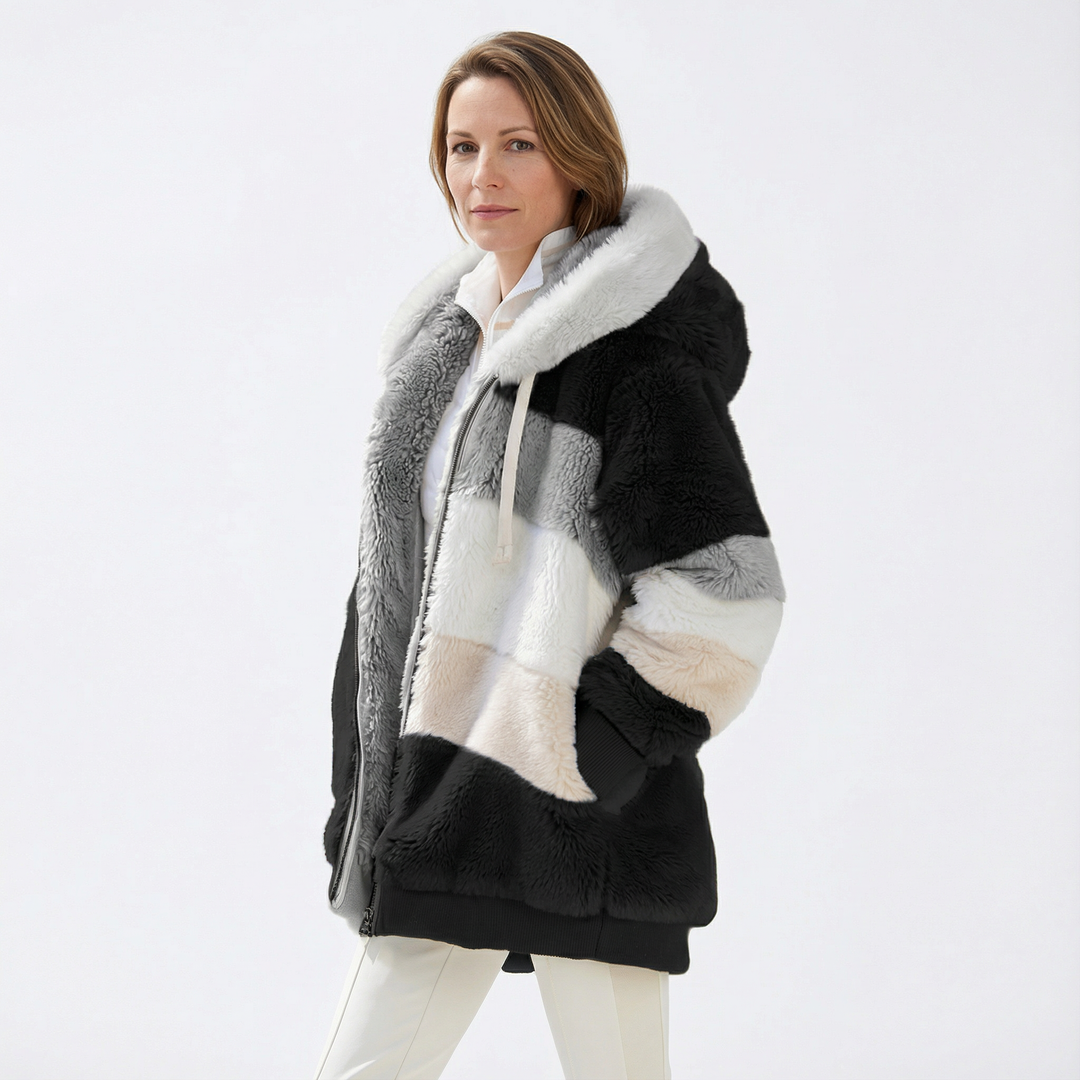 Damen Gefütterte Winterjacke Mit Kapuze