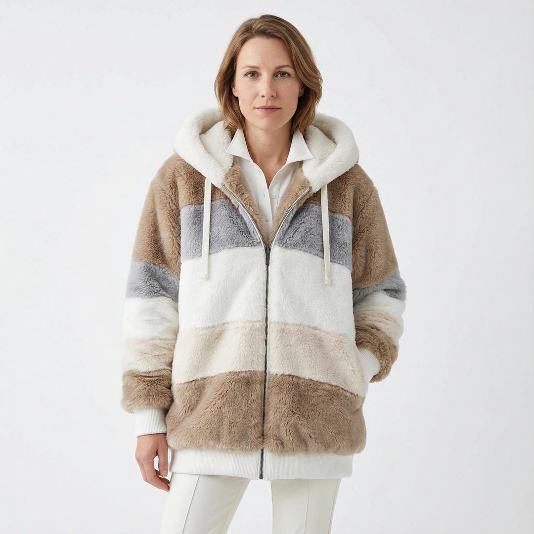 Damen Gefütterte Winterjacke Mit Kapuze