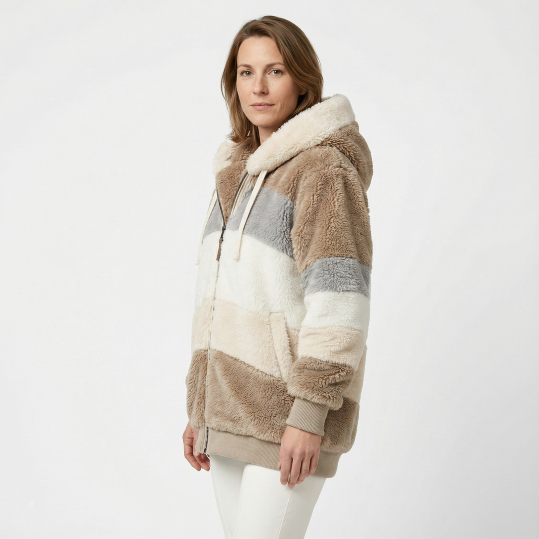 Damen Gefütterte Winterjacke Mit Kapuze