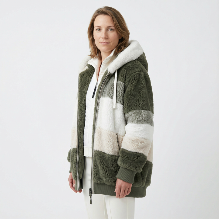 Damen Gefütterte Winterjacke Mit Kapuze