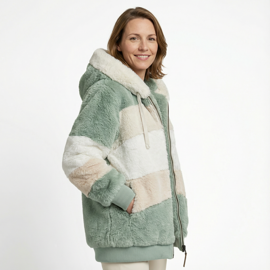 Damen Gefütterte Winterjacke Mit Kapuze