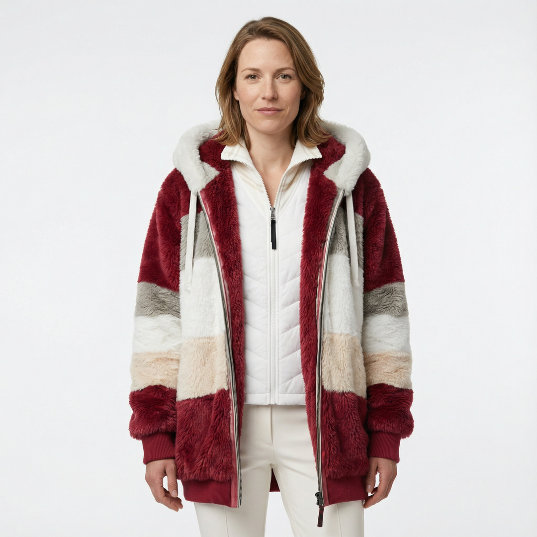 Damen Gefütterte Winterjacke Mit Kapuze