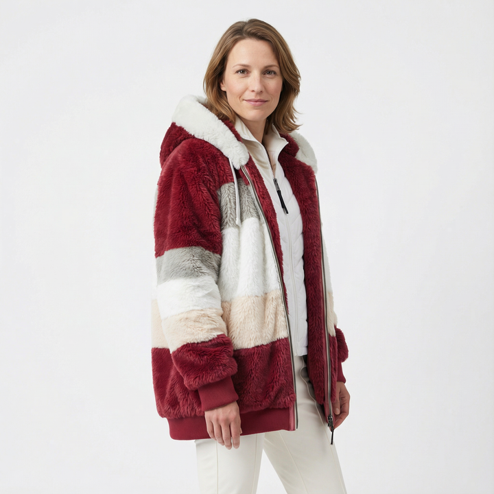 Damen Gefütterte Winterjacke Mit Kapuze