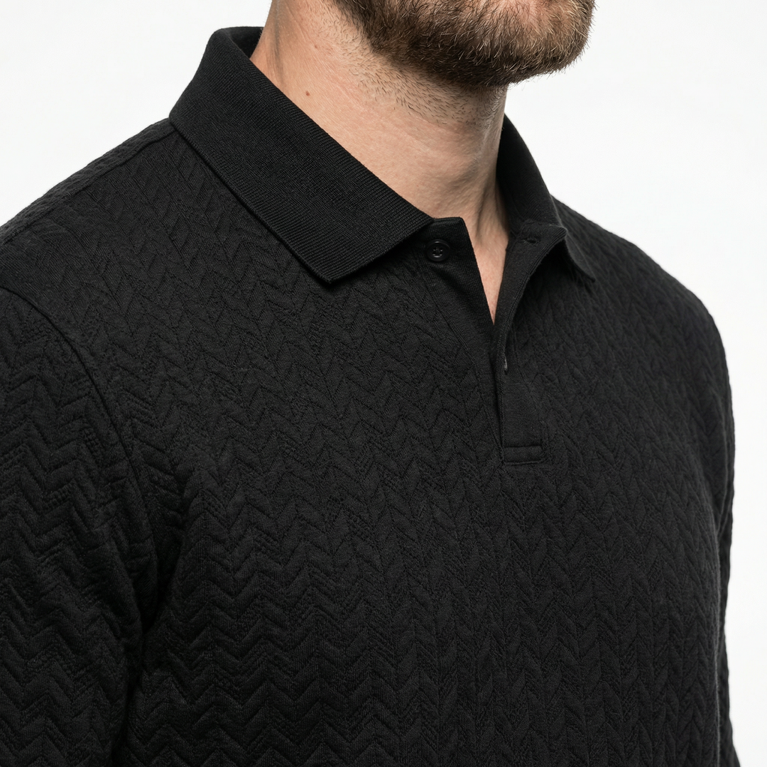 Herren Langarm Polo Shirt Premium