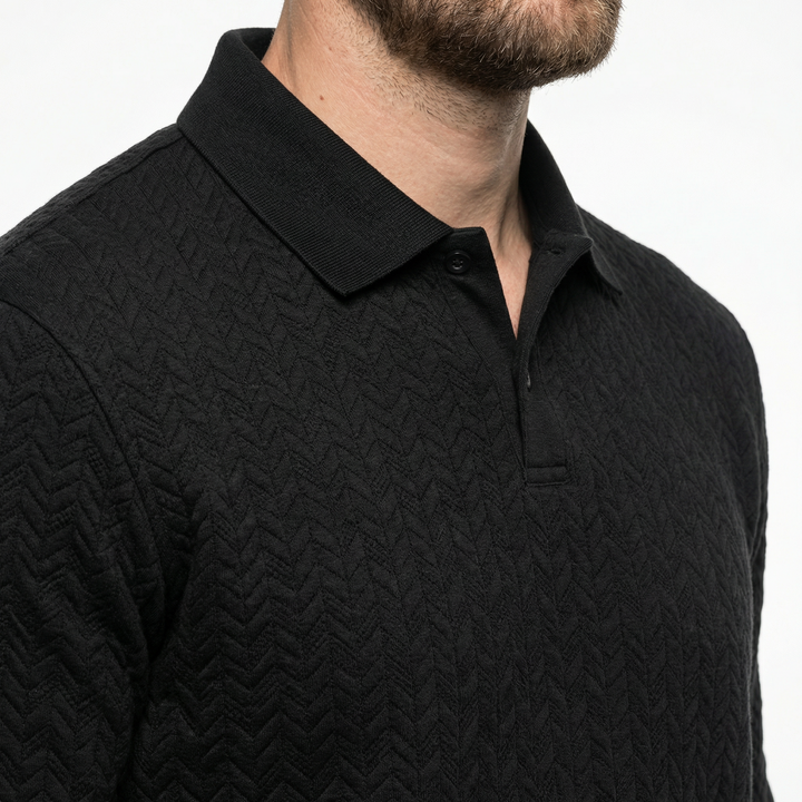 Herren Langarm Polo Shirt Premium