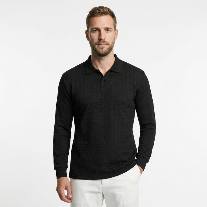 Herren Langarm Polo Shirt Premium
