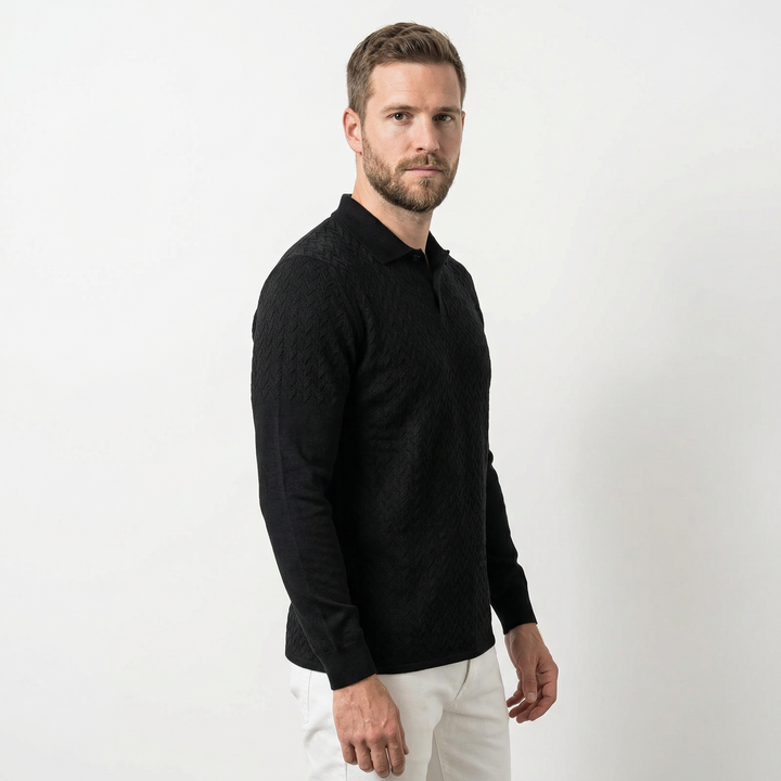 Herren Langarm Polo Shirt Premium