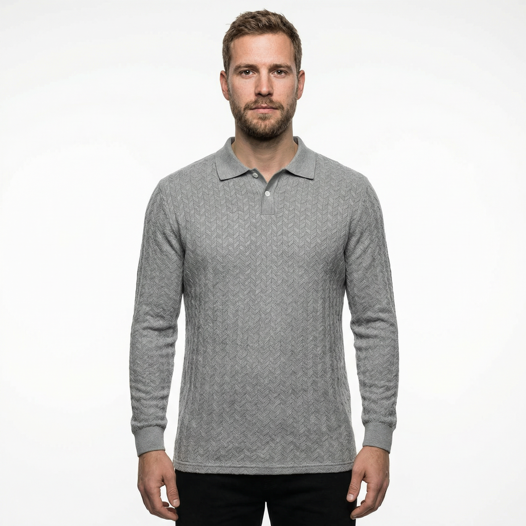 Herren Langarm Polo Shirt Premium