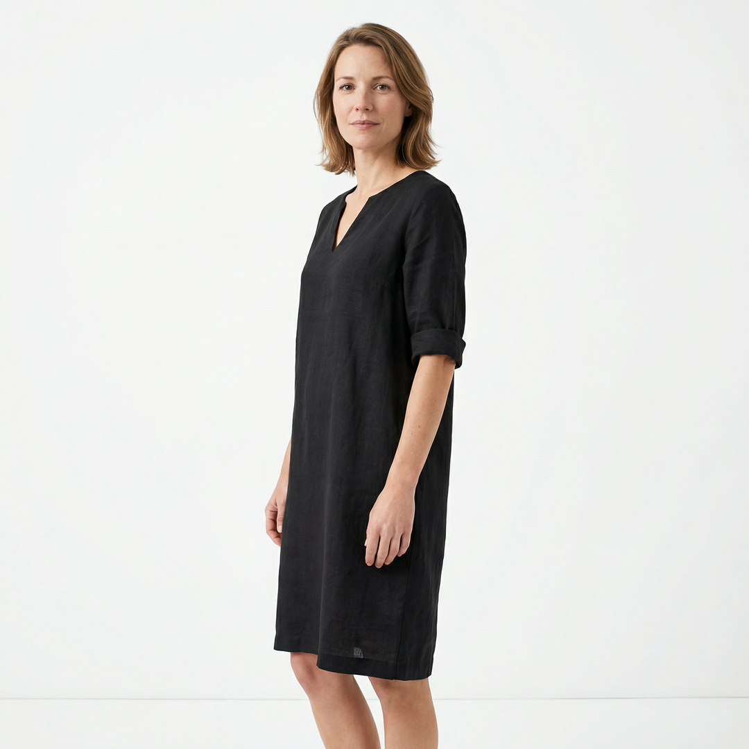 Elegantes Mini Kleid V-Ausschnitt