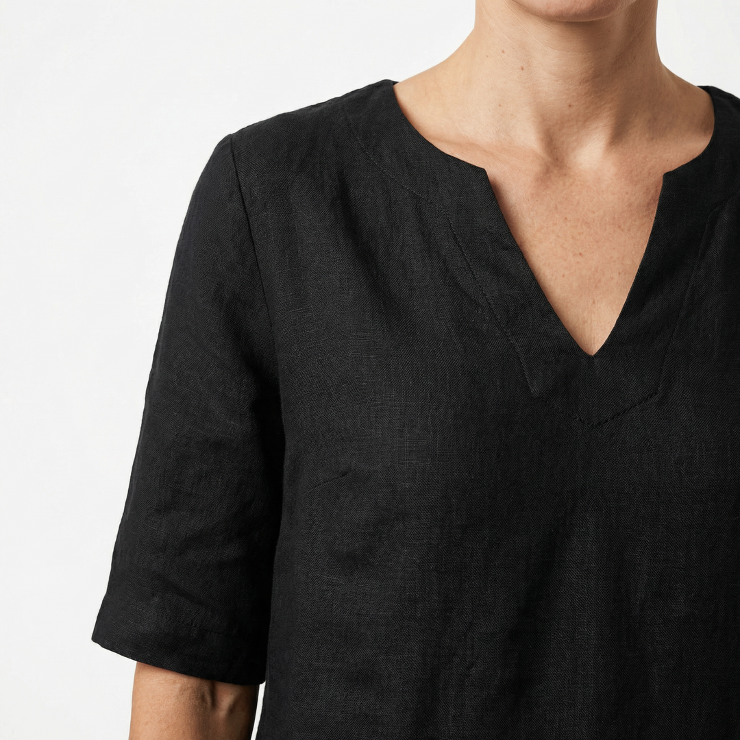 Elegantes Mini Kleid V-Ausschnitt