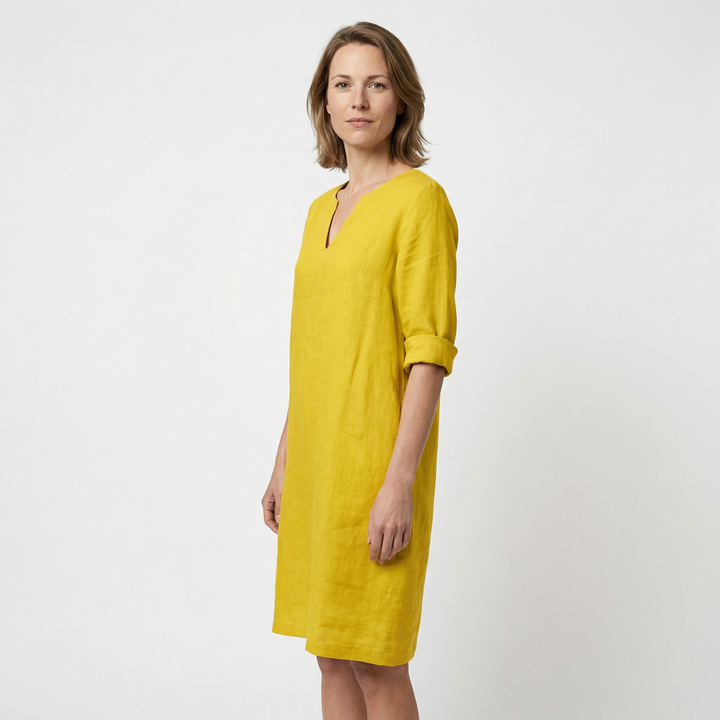 Elegantes Mini Kleid V-Ausschnitt