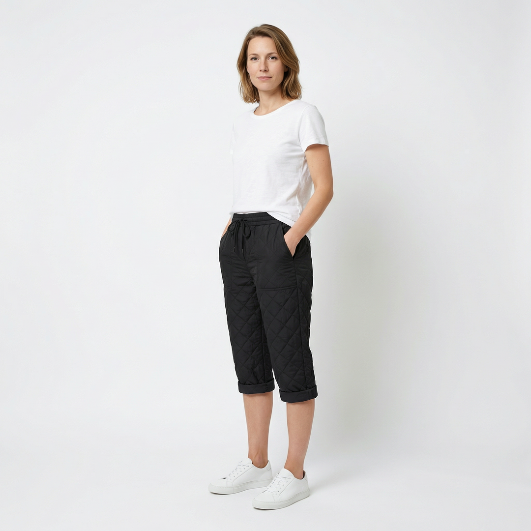 Damen Leinenshorts in Grün, locker sitzend mit Seitentaschen