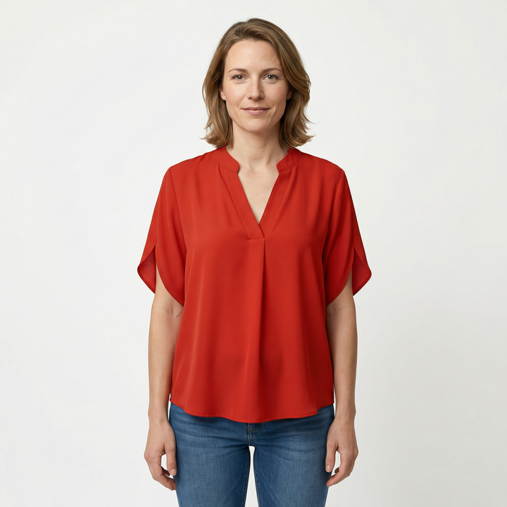 Leichte Damen Sommerbluse Kurzarm