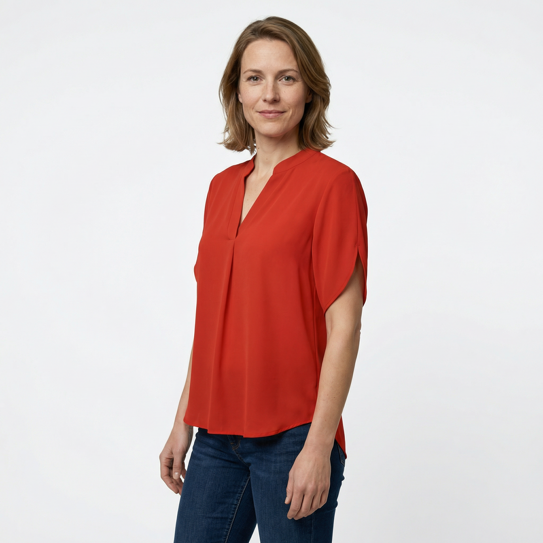 Leichte Damen Sommerbluse Kurzarm