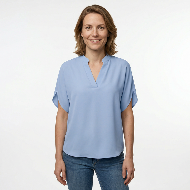 Leichte Damen Sommerbluse Kurzarm