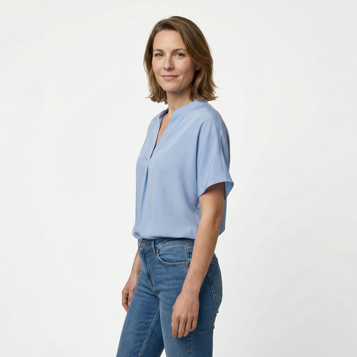 Leichte Damen Sommerbluse Kurzarm