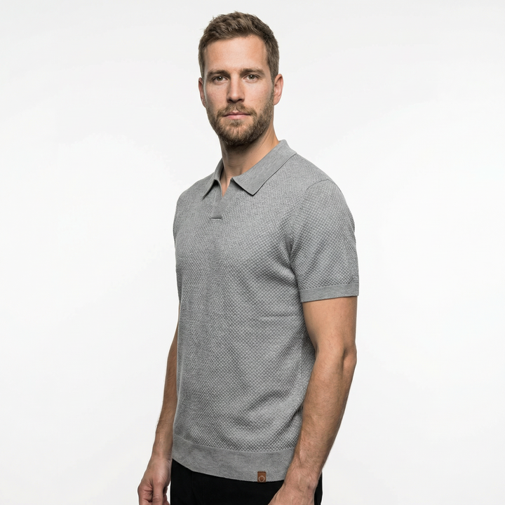 Nahaufnahme Stoff und Textur, Herren Polo Shirt Polyester-Viskose