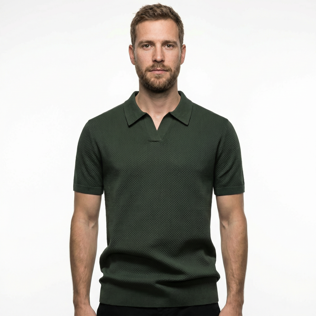 Herren Polo Shirt atmungsaktiv Khaki, lässiger Casual-Look