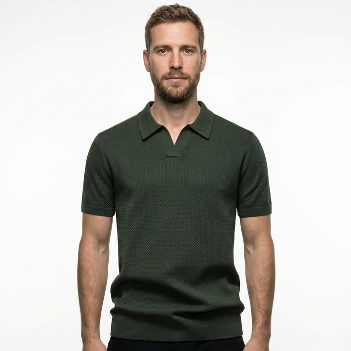 Herren Polo Shirt atmungsaktiv Khaki, lässiger Casual-Look