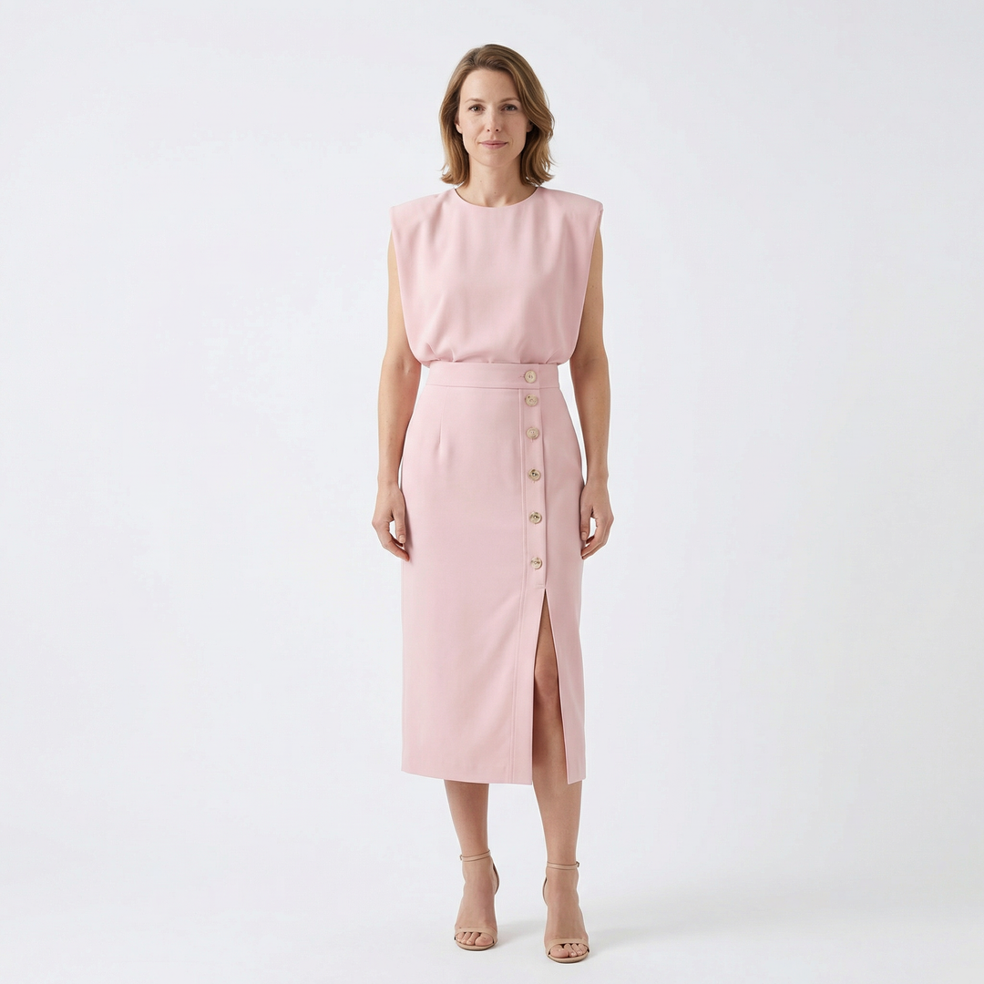 Elegantes Midi Kleid mit Schlitz