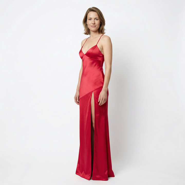 Elegantes Maxi Kleid mit Schlitz