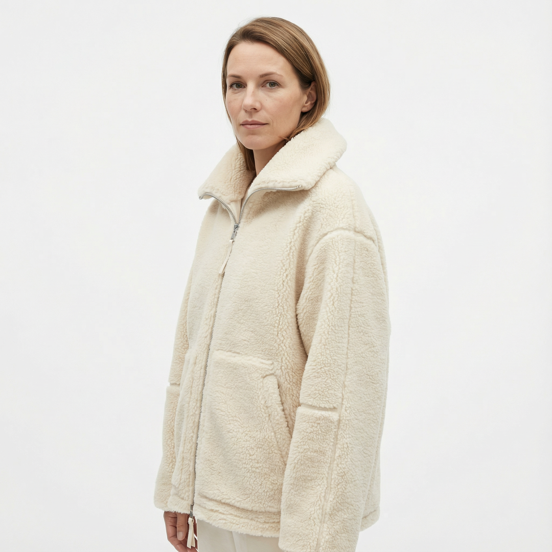 Damen Lammwoll Winterjacke