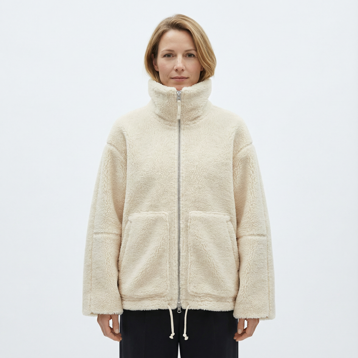 Damen Lammwoll Winterjacke