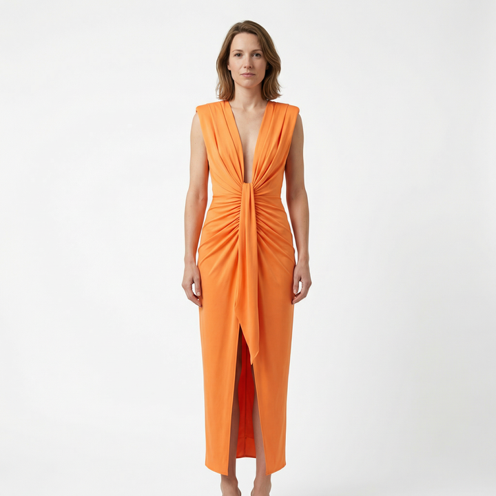 Plissiertes Maxi Kleid Elegant