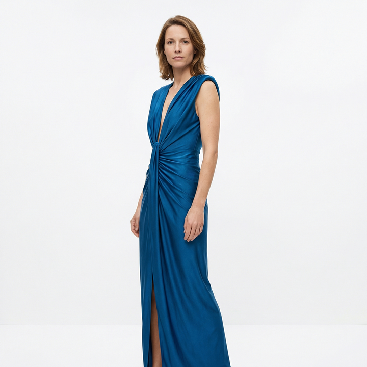 Plissiertes Maxi Kleid Elegant