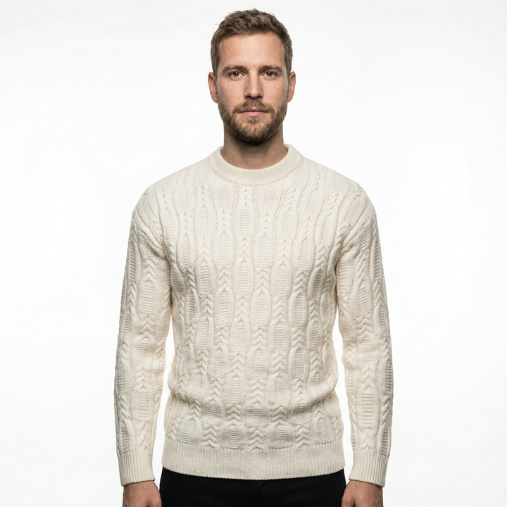 Herren Klassischer Crewneck Strickpullover