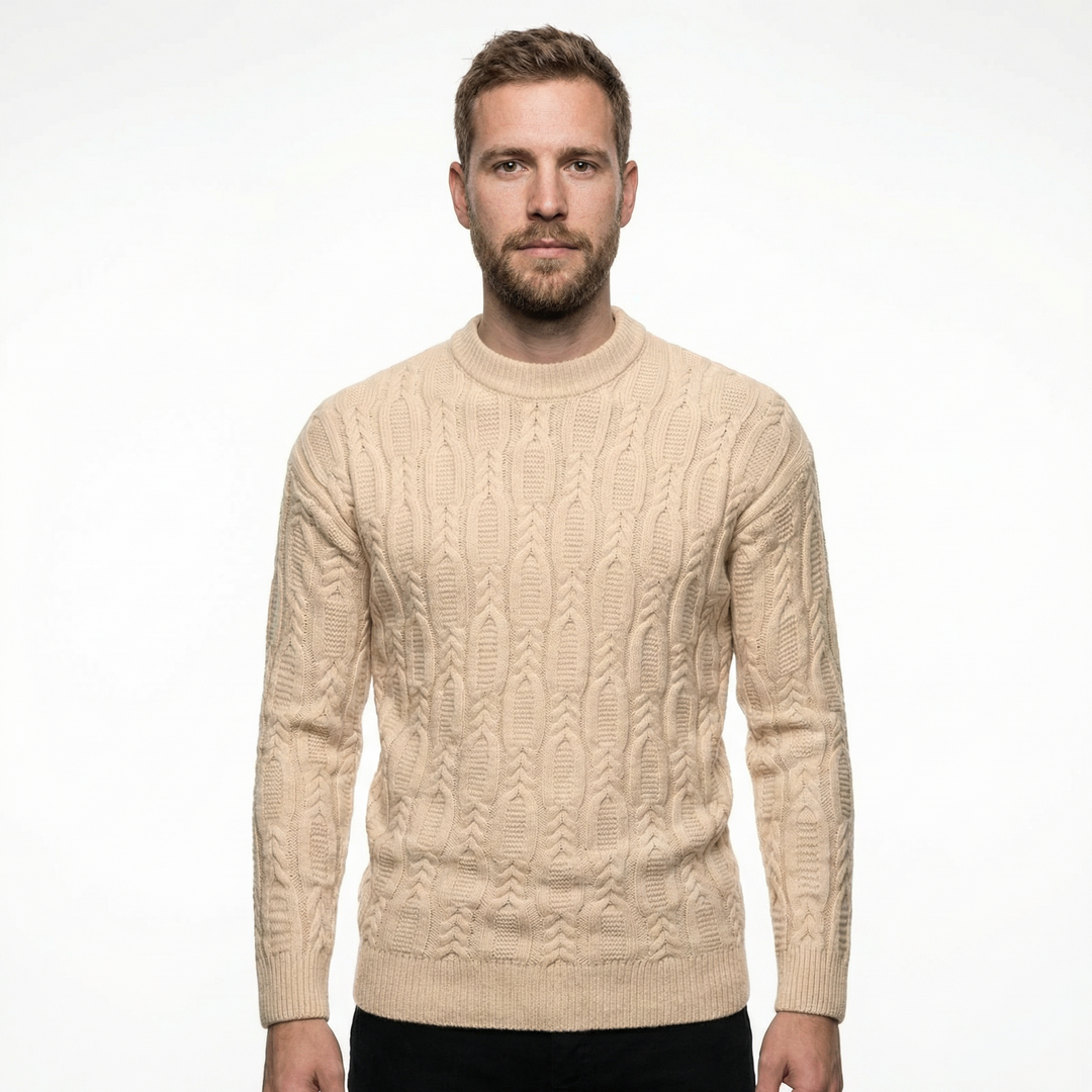 Herren Klassischer Crewneck Strickpullover