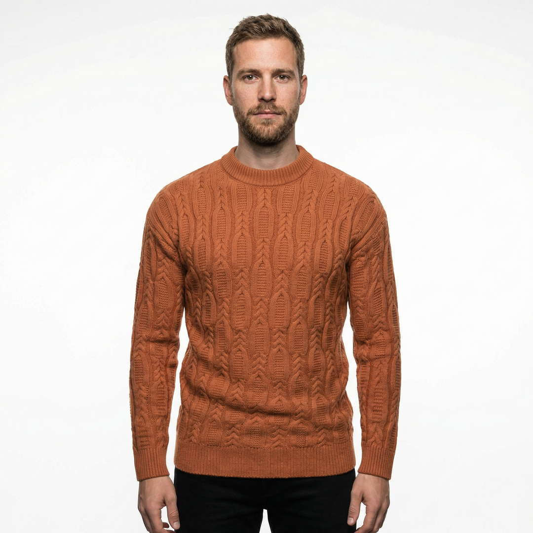 Herren Klassischer Crewneck Strickpullover