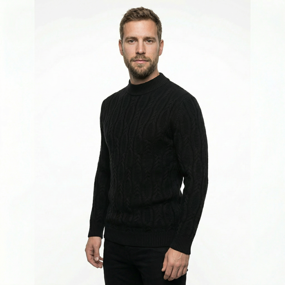 Herren Klassischer Crewneck Strickpullover