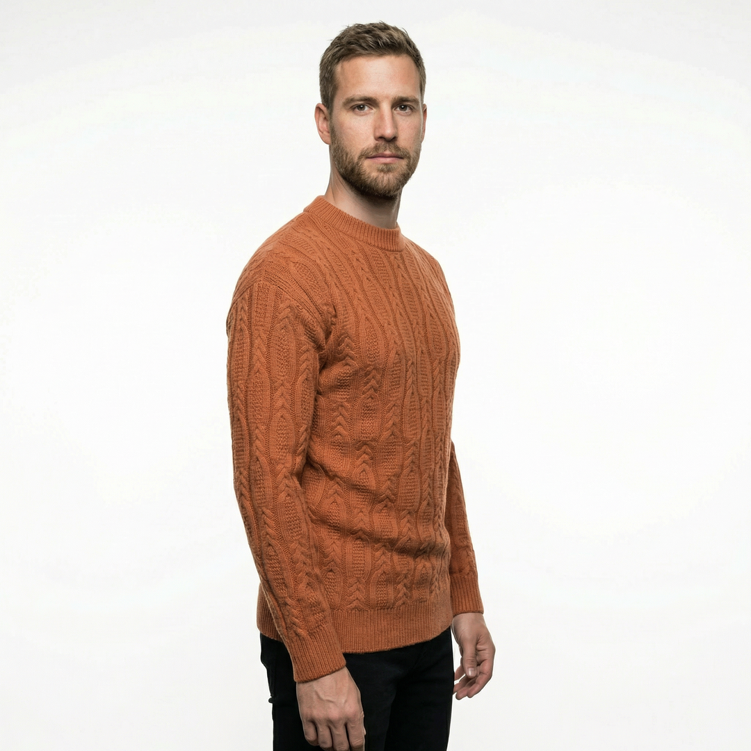 Herren Klassischer Crewneck Strickpullover