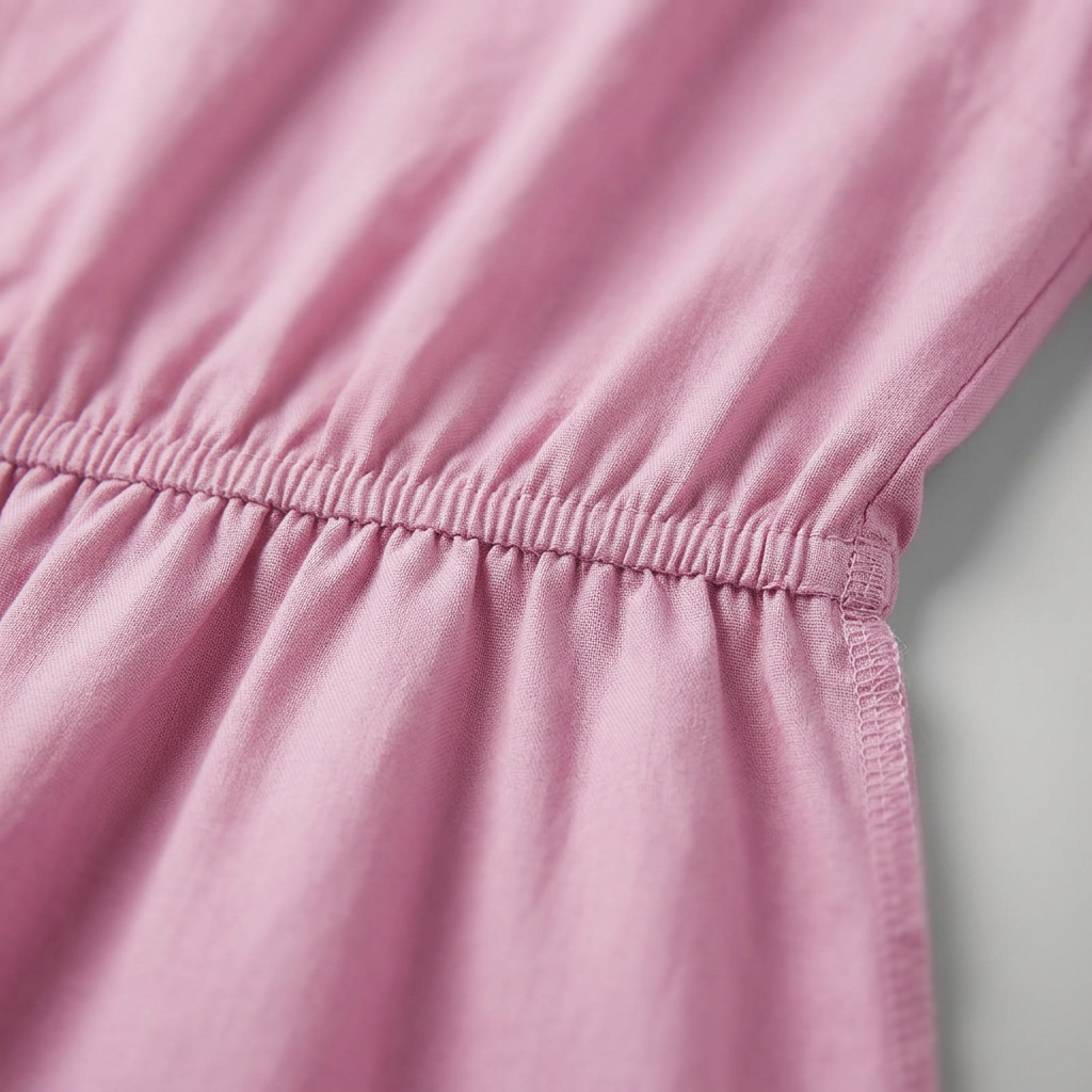 Detailaufnahme Taillenbund mit Raffung