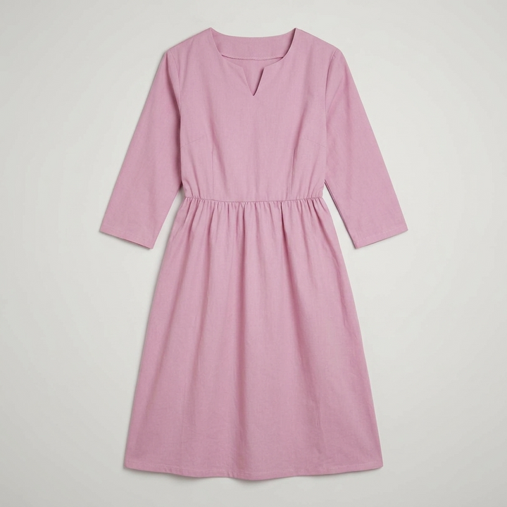Midikleid freigestellt, Frontalansicht ohne Model