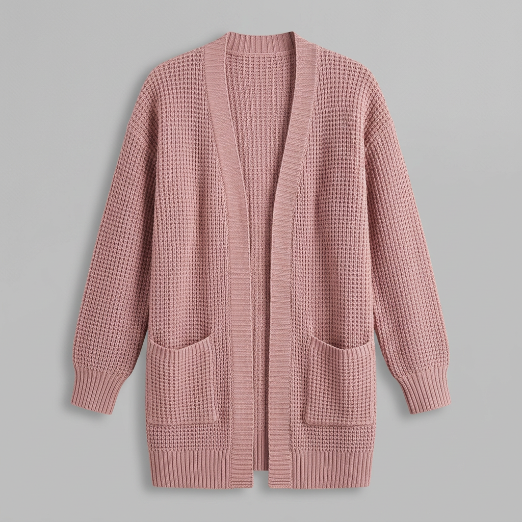 Damen Cardigan in Rosa, Flatlay ohne Model