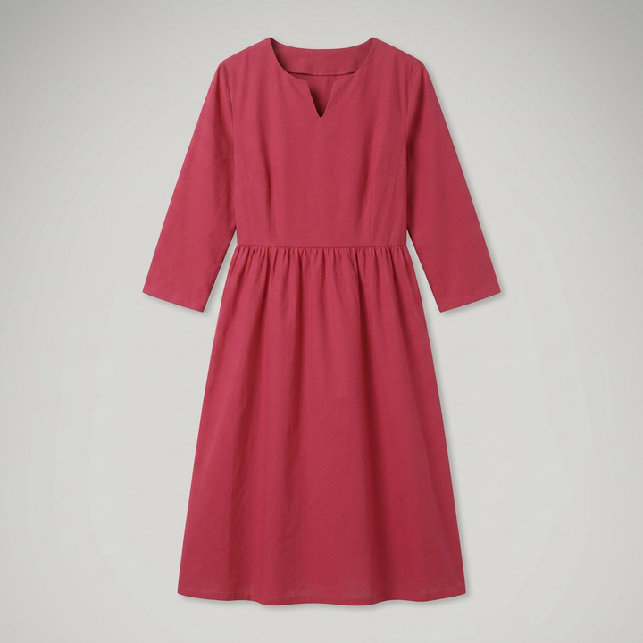 Midikleid freigestellt, Frontalansicht ohne Model