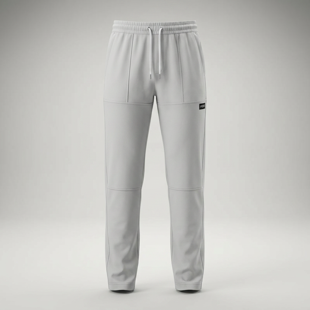Freizeithose Herren grau, Ghost-Mannequin-Ansicht freigestellt