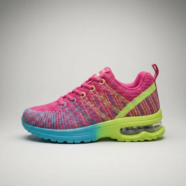 Damen Sneaker Pink-Grün, Seitenansicht