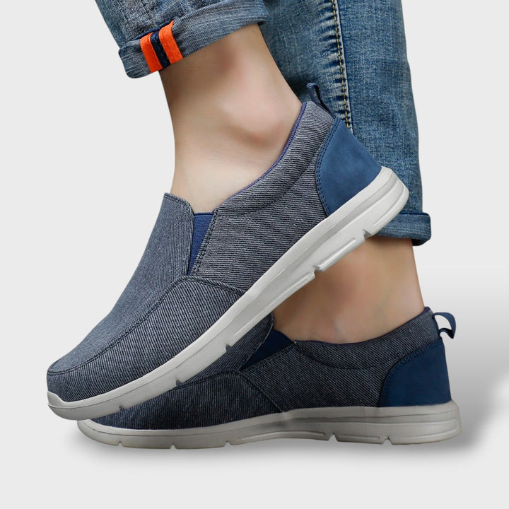 Canvas Slip-On Loafer in Khaki, Produktansicht von oben