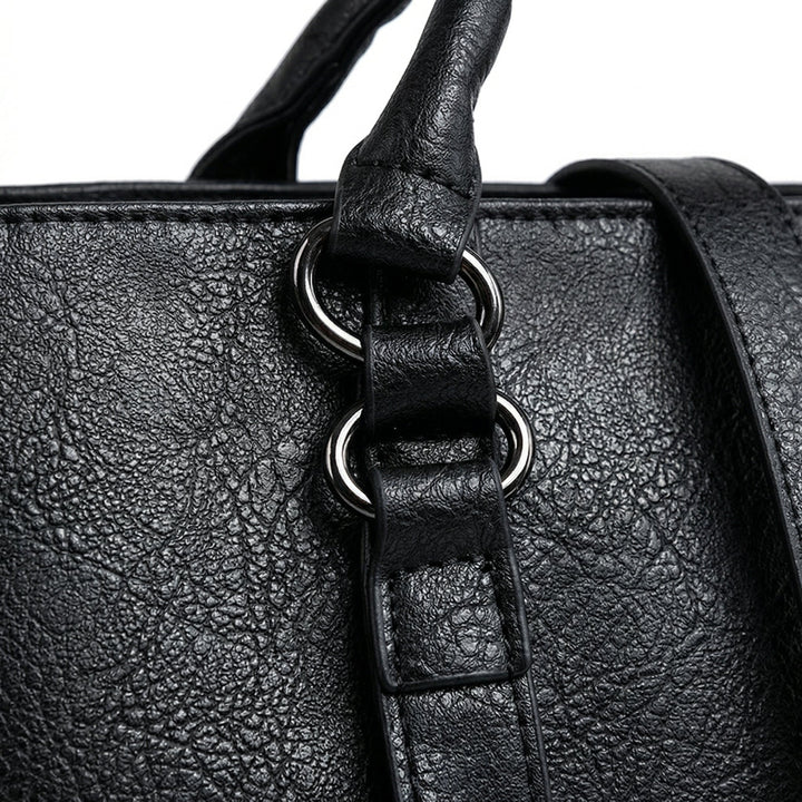Damen Schultertasche Leder – Große Shopper Tasche aus PU-Leder