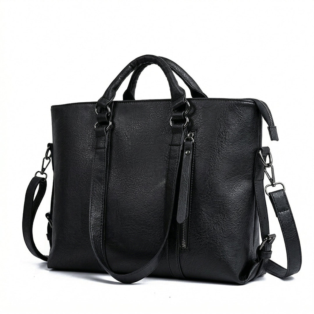 Damen Schultertasche Leder – Große Shopper Tasche aus PU-Leder