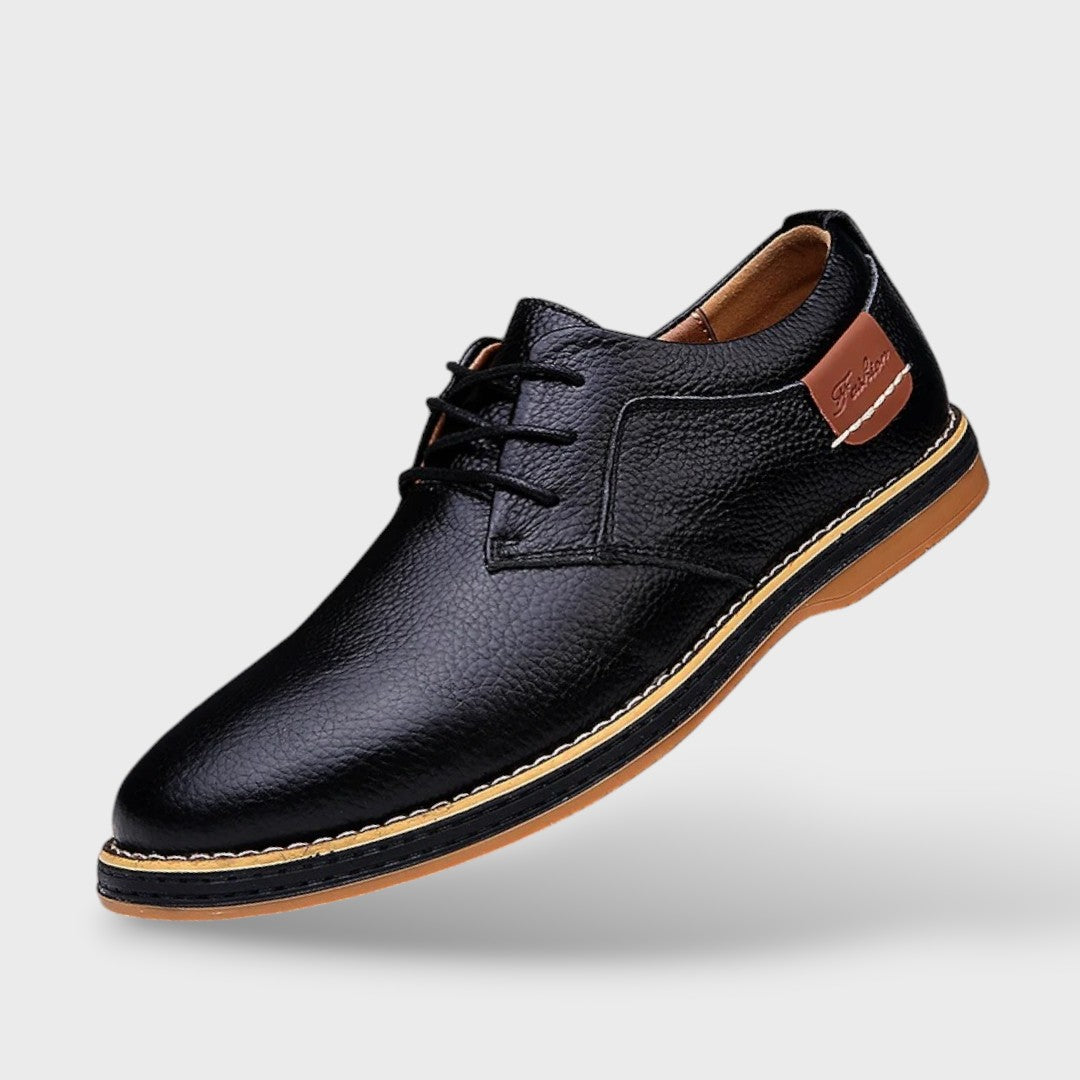 Herren Oxford-Schnürschuh in Dunkelblau, Brogue-Nähte, Draufsicht