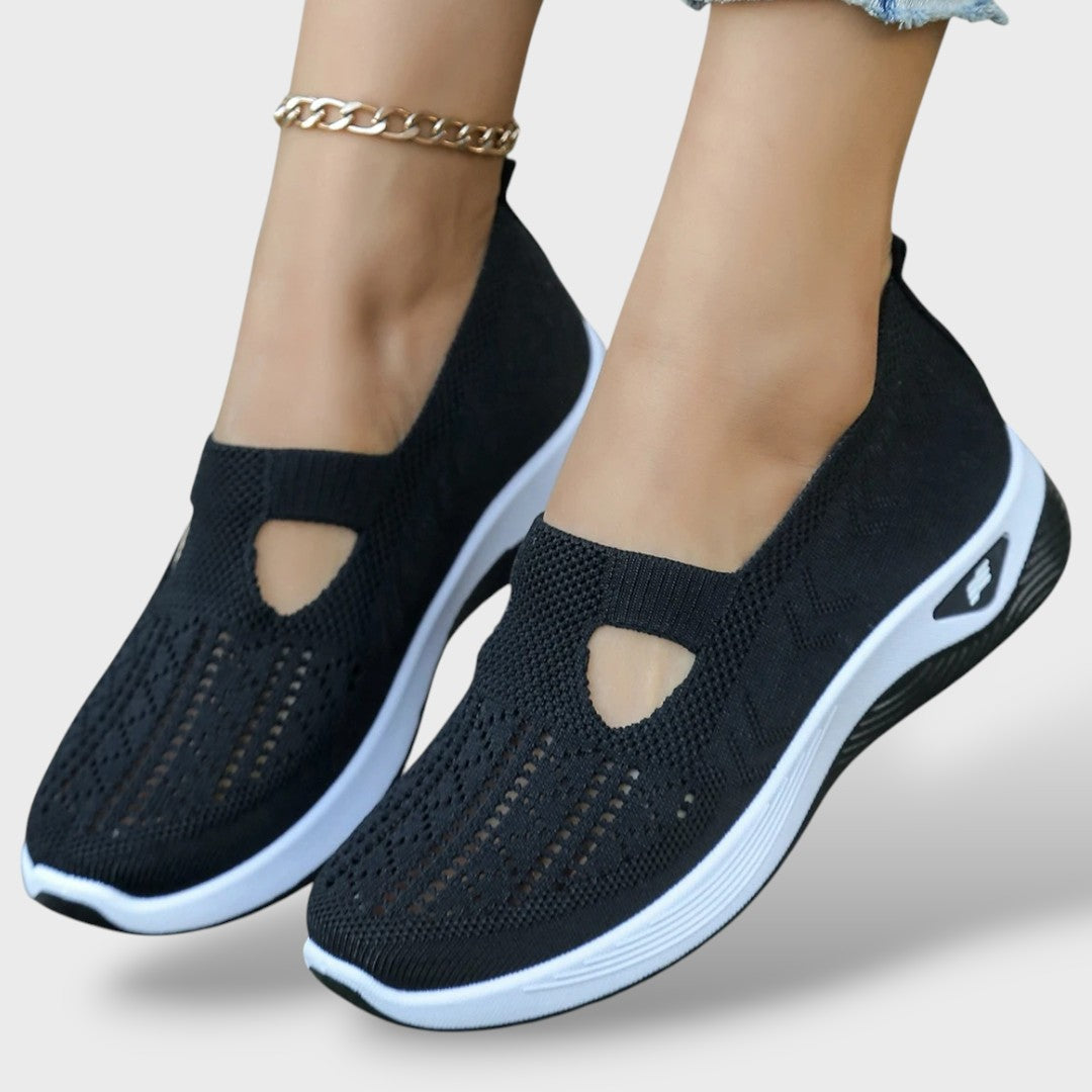 Damen Mesh-Sneaker, Farbvariante 3, leichte Sohle, Draufsicht