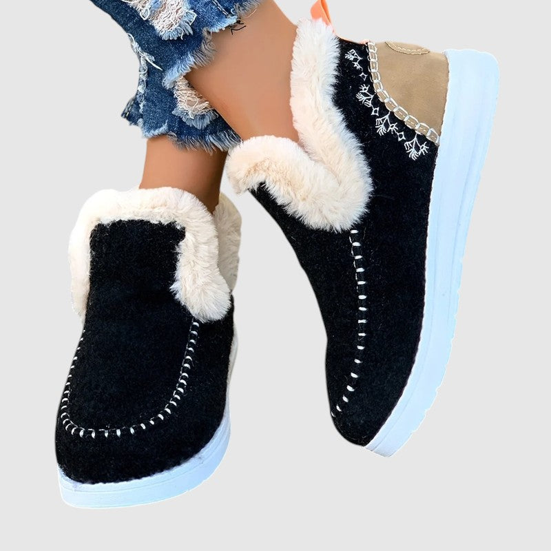 Damen Gefütterte Winter Ankle Boots