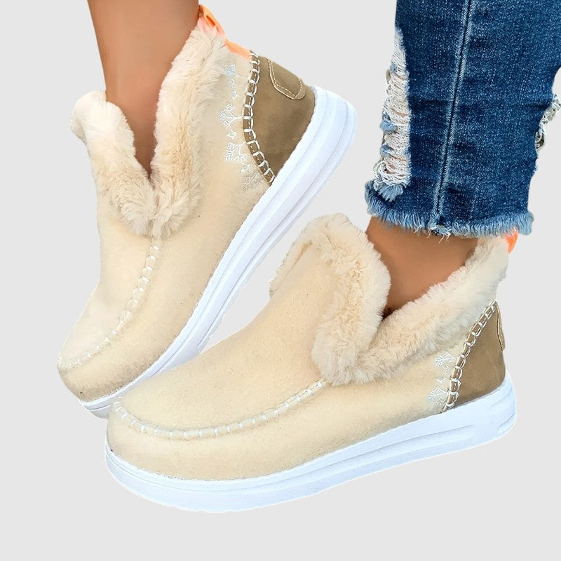 Damen Gefütterte Winter Ankle Boots